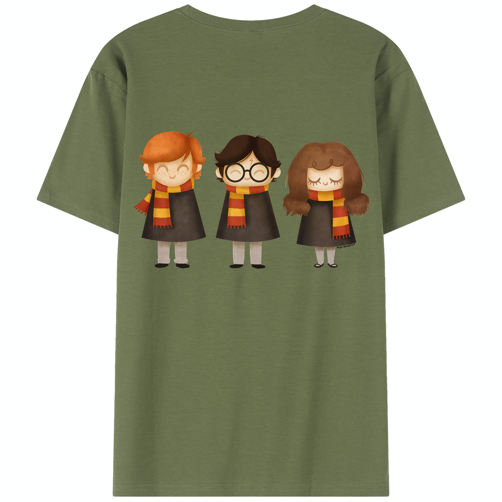 （画像用） Harry Potter ハリー・ポッターシリーズ 綿100％半袖Tシャツ（背面プリント）